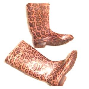 MIA leopard print rain boots